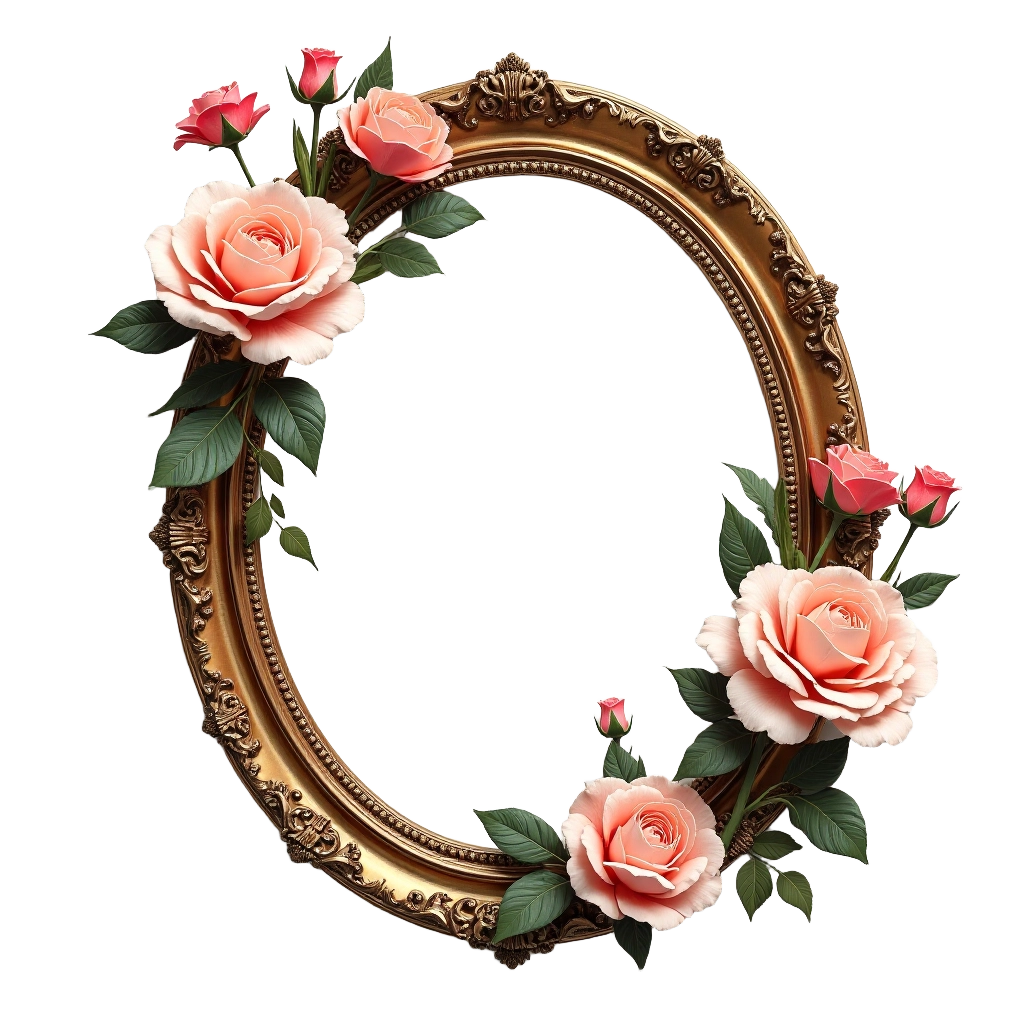 Elegant Rose Frame